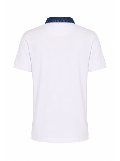 Polo Avvocato in cotone stretch con logo Bianco JOHNNY LAMBS | AVVOCATO001